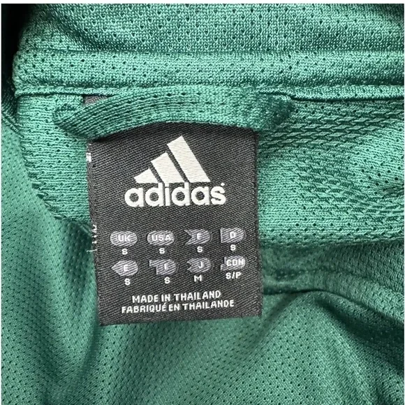 Adidas Men’s Track Jacket S Green White Stripes Pockets Lightweight Oversized - Picture 8 of 10